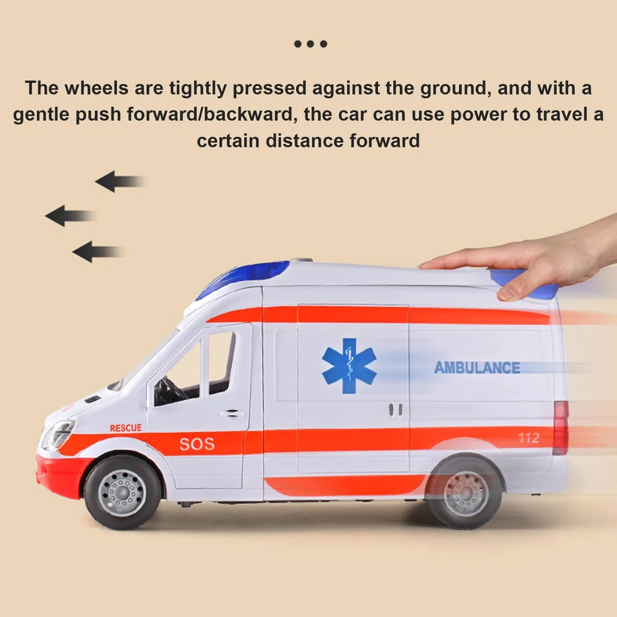 Set Di Giocattoli Per Ambulanze-Van Per Medicinali Push-and-go, Effetti A LED Luminosi, Robusto Trasporto In Plastica | Simulatore Di Scena Di Emergenza Di Ruolo Con Strumenti Per La Vita Che Incoragg