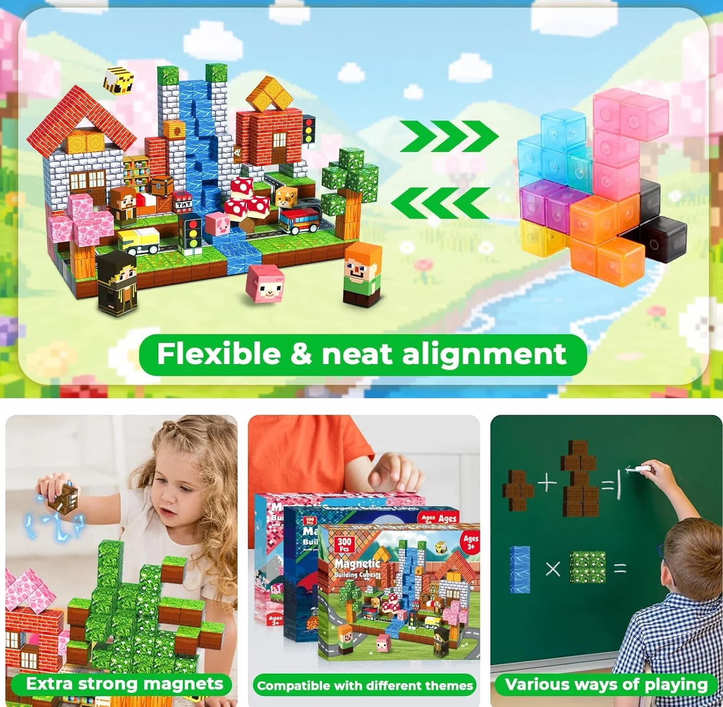Goody King Costruzioni Magnetiche per Bambini 300 Pezzi - Avventura nel Bosco: Costruisci un Accampamento, Scopri gli Animali e Crea le Tue Storie! Giocattolo Educativo per Età 4-12 Anni