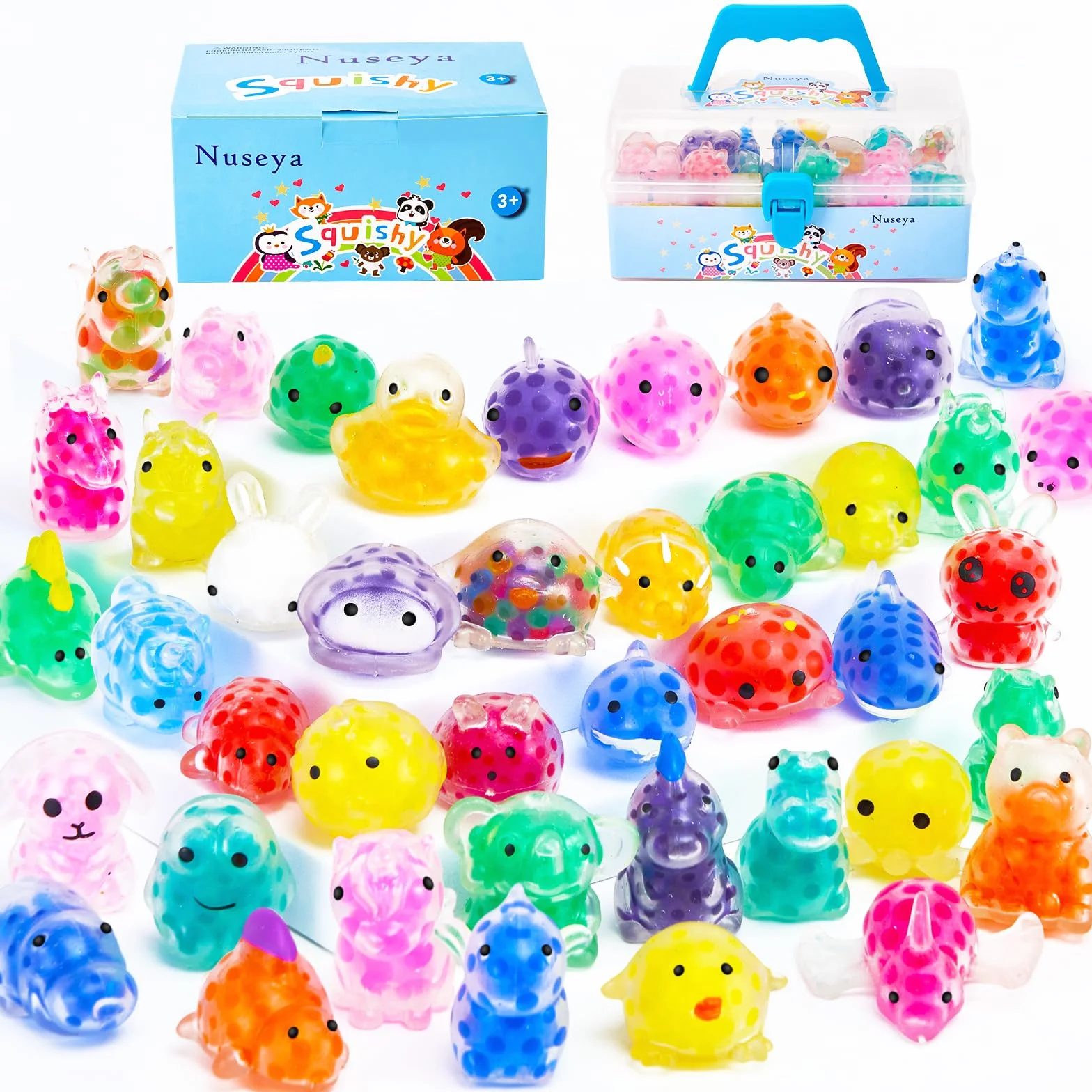 Squishy 42pezzi Antistress Squishy Piccoli Squishy Kawaii Squishy gadget compleanno Fidget Toys Stress Squeeze Regalini Festa di compleanno animaletti di gomma non duplicati (NS-SZNNJ42)