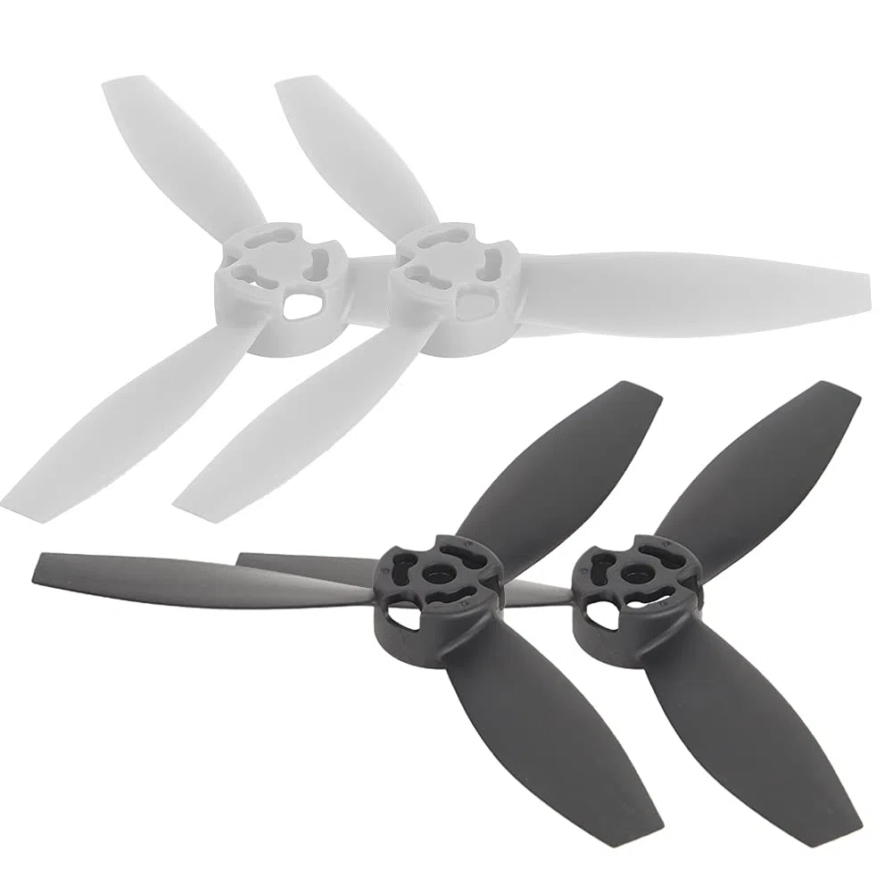 KIMISS 4 pezzi RC aereo accessori di ricambio Fit Bebop 2 eliche modificate per Bebop DroneType C (2 nero 2 bianco)