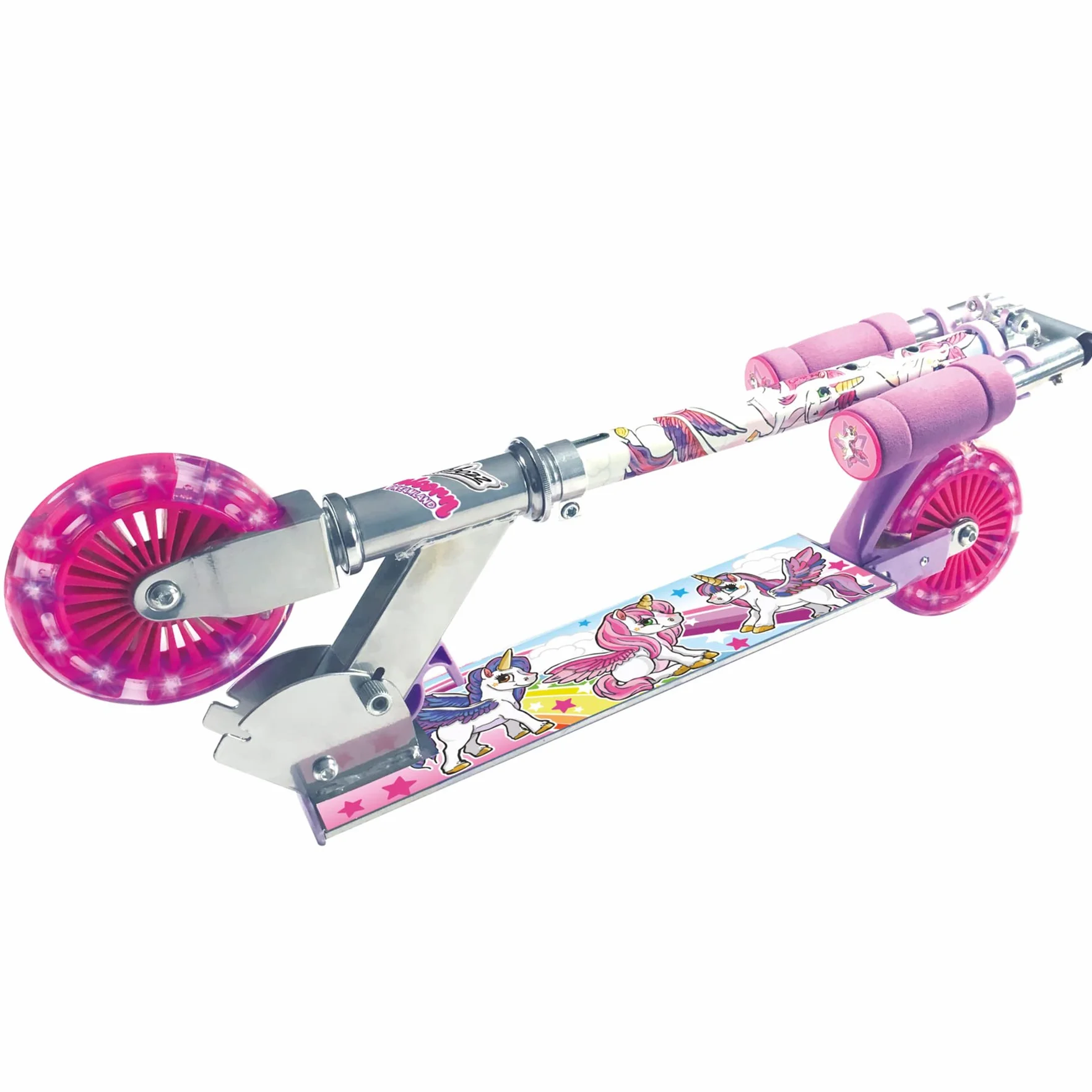 Ozbozz SV13988 - Monopattino con 2 ruote illuminate, Da 4 anni a 11 anni, Regolabile, Multicolore