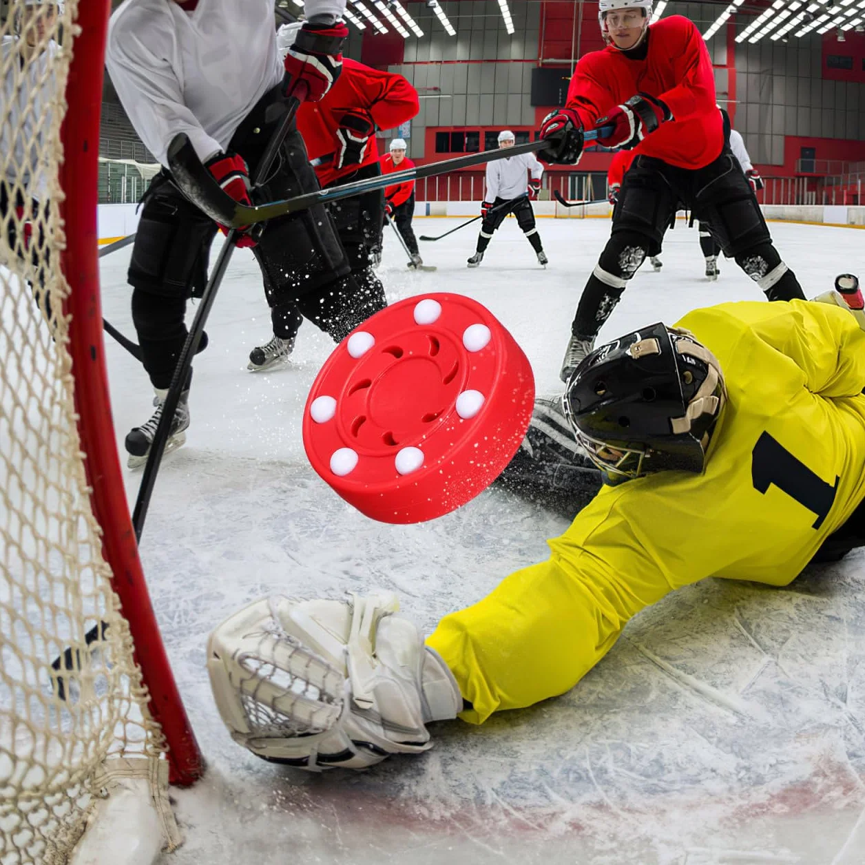 BESPORTBLE 2 Pezzi Scooter Outdoor Hockey Puck Street Hockey Indoor Hockey Puk Green Biscuit Hockey Puck PRO Puck Roller Hockey Gioco Allenamento