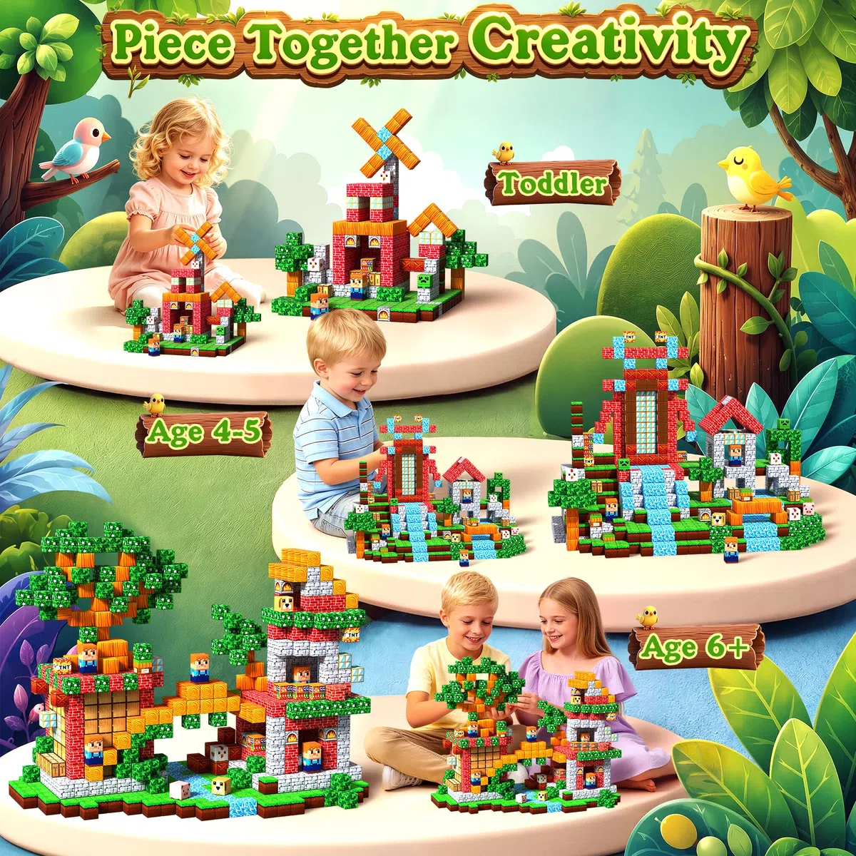 COOLJOYA Costruzioni Magnetiche per Bambini,Giocattolo Educativo Montessori,Giochi Magnetici per Bambini 3 4 5 6 7 8 9 10 Anni,Regali di Compleanno 3-10 Anni Camion Halloween