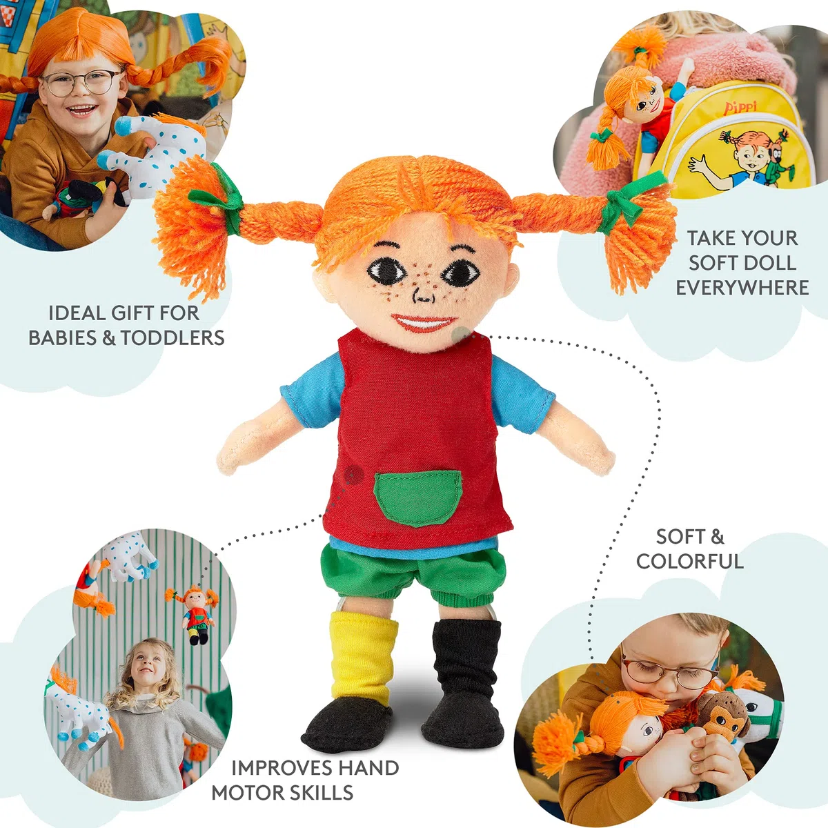 Bambola PIPPI CALZELUNGHE 18 cm