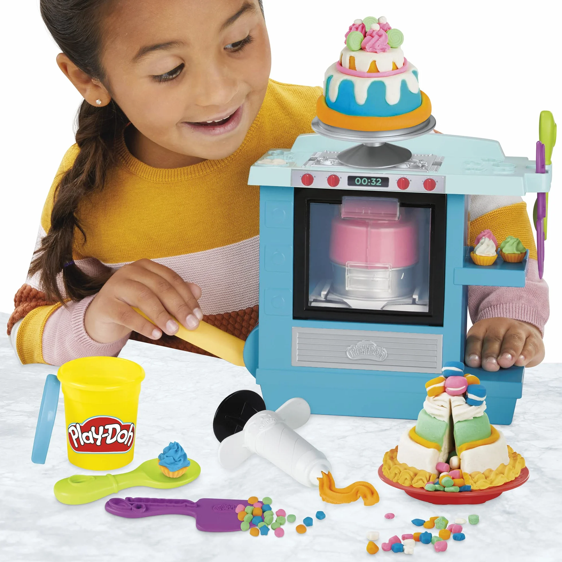 Play-Doh Hasbro Kitchen Creations - Playset Il Dolce Forno, Bambini dai 3 Anni in su, con 5 Colori di Pasta da Modellare Atossica