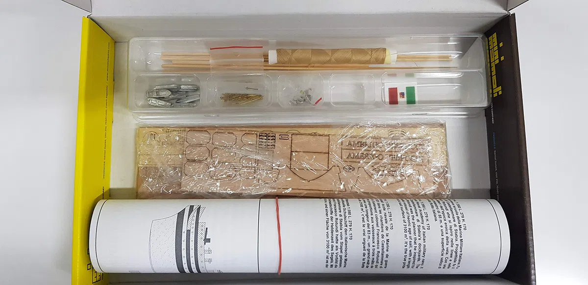 MINI MAMOLI - Modello Kit Barca Amerigo VESPUCCI Serie MINIMAMOLI Scala 1:350 - DUS_MM10