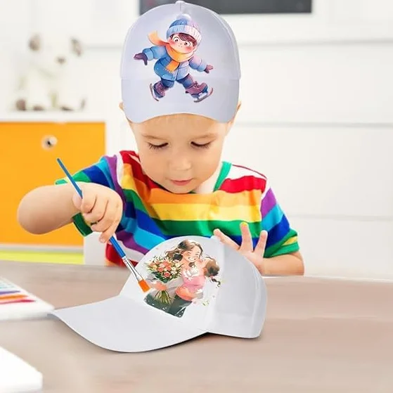 Set di 10 cappellini da baseball per bambini, set fai da te, per bambini, da baseball, per compleanno, Halloween, Natale