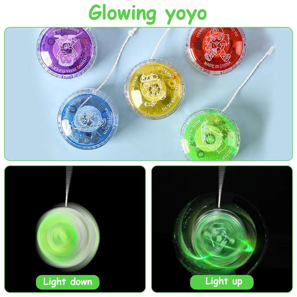 Yoyo per Bambini, Yoyo Professionali, Yo Yo LumièRe Led pour Enfants, Plastica Responsive Yoyo Giocattoli Yoyo, Giocattoli Yoyo per Principianti, per Regali Di Compleanno, Feste E Celebrazioni