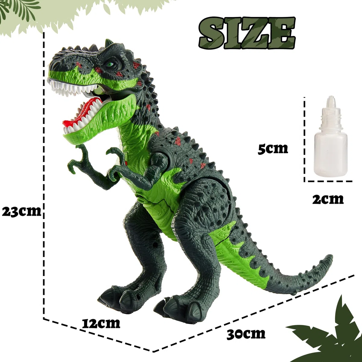 HYAKIDS T Rex Dinosauri per Bambini con Acqua Spray, Dinosauro Giocattolo 3 4 5 6 Anni, Tyrannosaurus Rex, Cammina, Luci e Suoni, Dinosauro Gigante Regalo per Ragazzi Ragazze