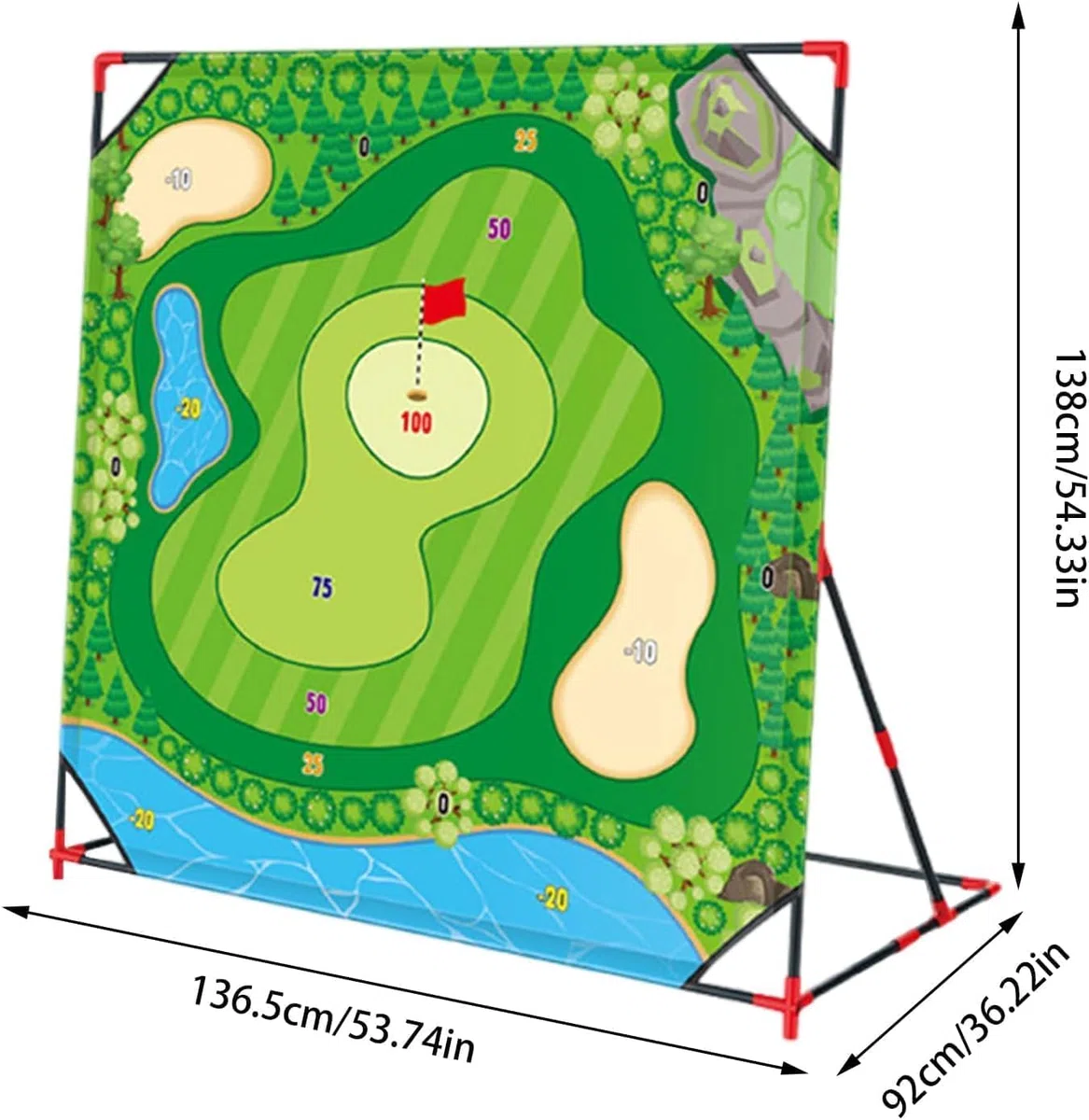 Golf Battle - Set da gioco per esterni e interni, per bambini e adulti, con tappetino da swing, parete bersaglio e putting trainer - favorisce il gioco attivo, la coordinazione e le abilità di golf