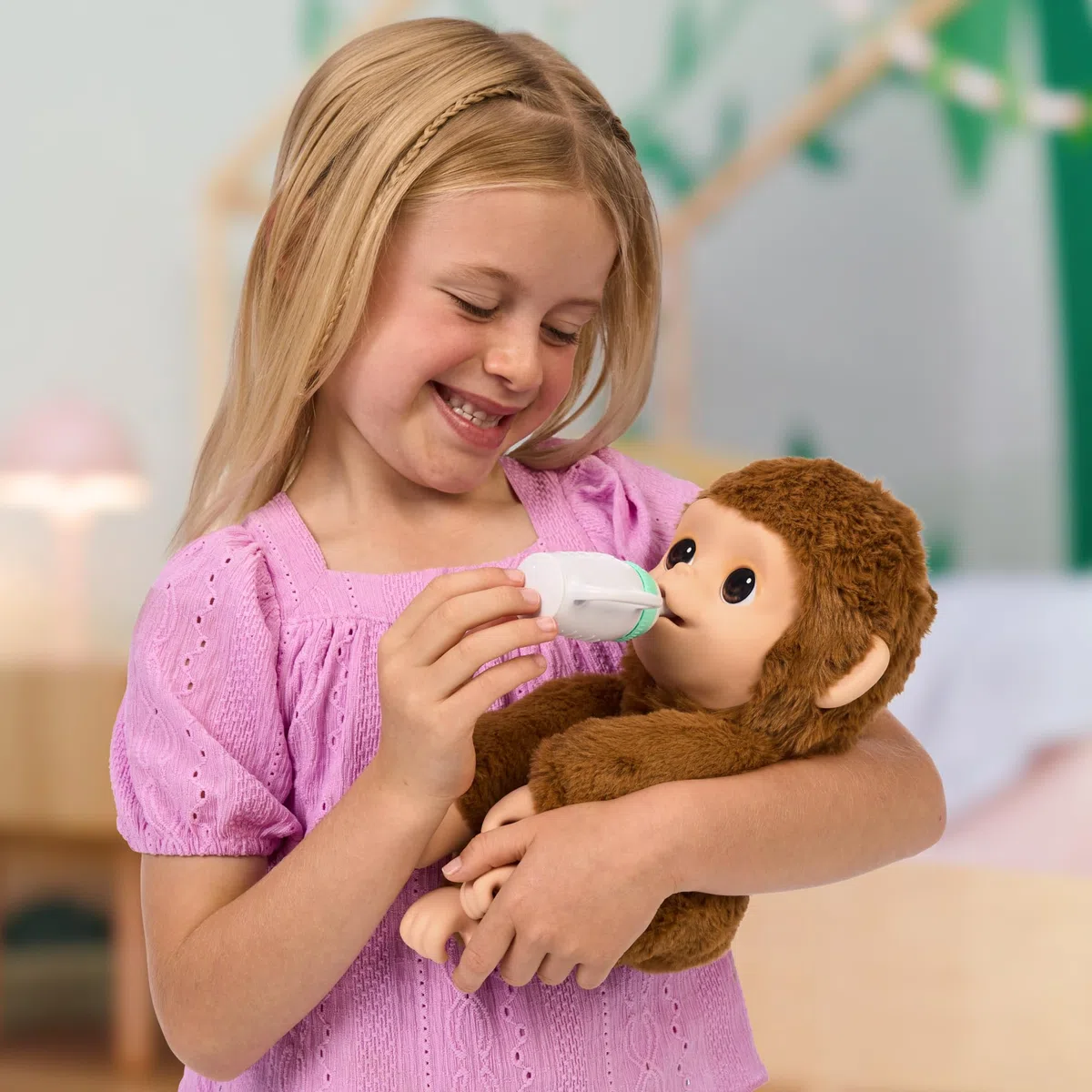 Little Live Pets - Mango, la Scimmietta Interattiva, 50 Suoni Interattivi e Movimento della Bocca, Ama il Solletico e Emette Suoni Gioiosi quando gli tocchi il Pancino! Ricco di accessori LP500000