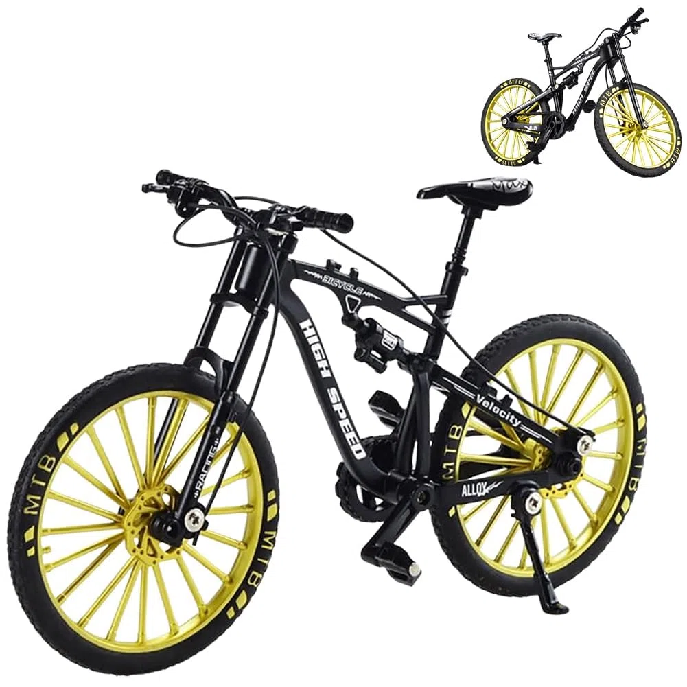 Mini Finger Bikes, Bicicletta da Dito,modello da corsa, Modellino Bikes, regalo di compleanno-17.8 * 10.8 * 6CM-nero