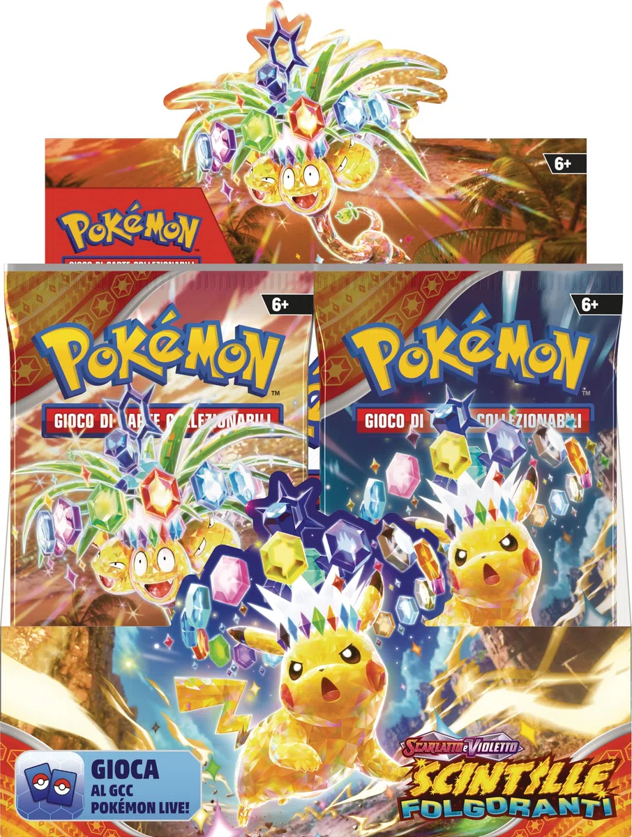 Pokémon GCC: espositore di buste dell’espansione Scarlatto e Violetto - Scintille Folgoranti, 36 buste di espansione