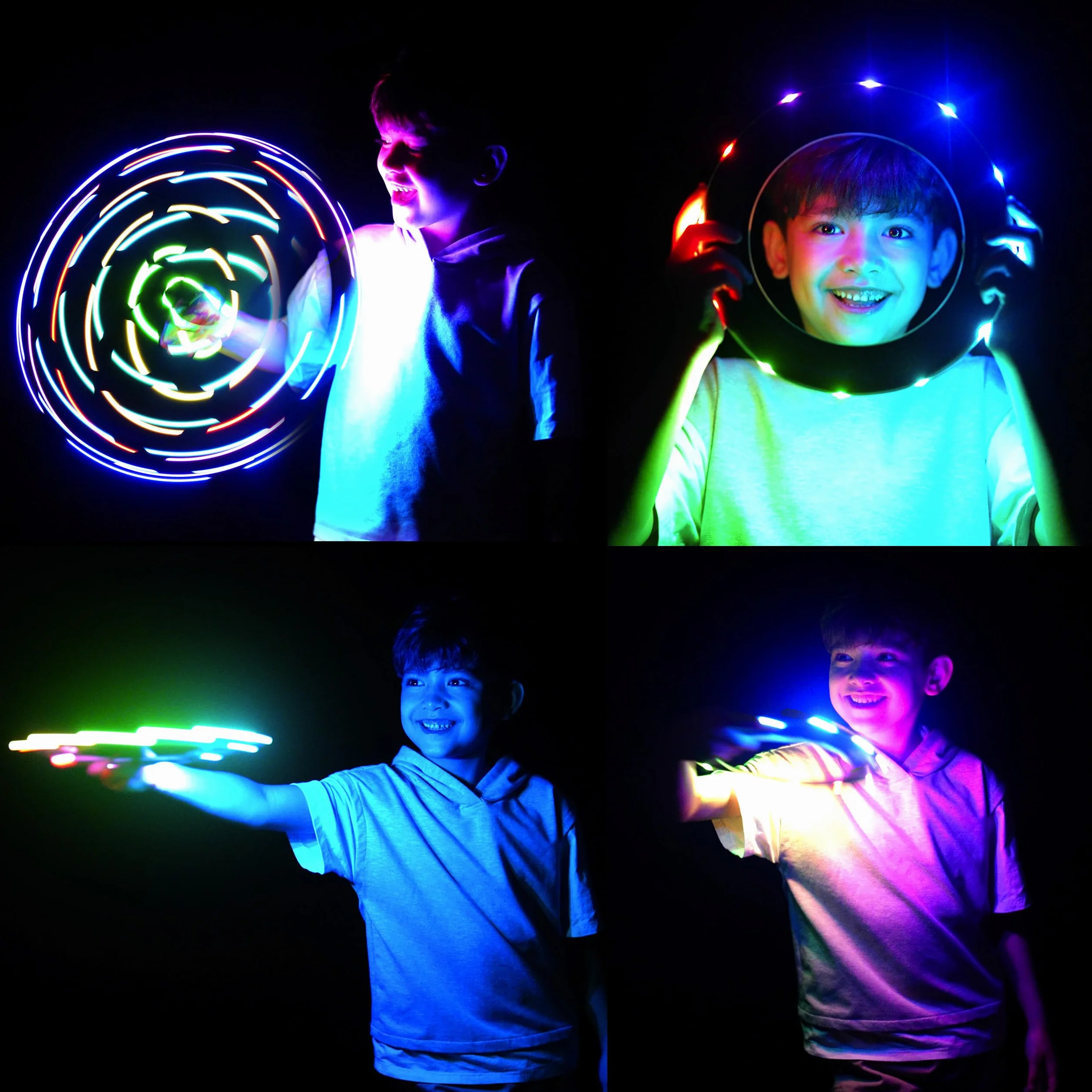 TOSY Flying Ring - 16 milioni di colori RGB o 12 LED, luminoso, modalità smarrimento, accensione automatica, impermeabile, frisbee leggero, regalo di compleanno e di Natale per ragazzo/ragazza/bambino