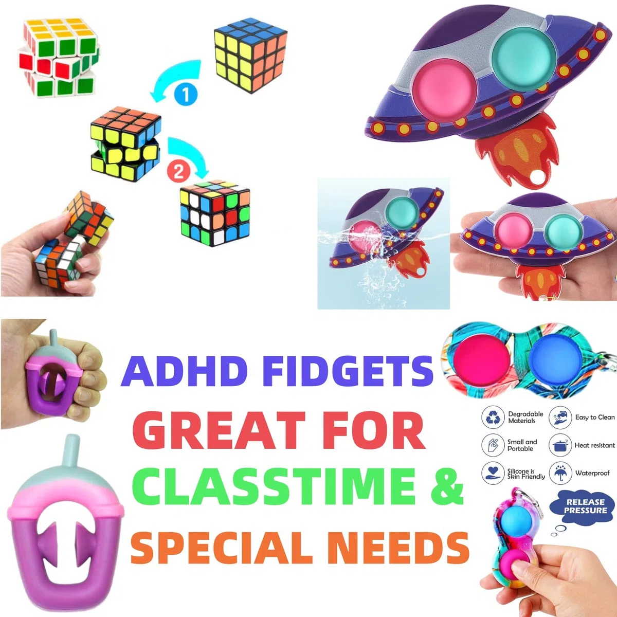 Paochocky Fidget Toy Set, 26 Pezzi Fidget Toys Pack, Fidget Toys Set Fidget Toys Box Giochi Sensoriali Anti Ansia e Stress è Adatta per Adulti e Bambini, può Essere Usata Come Regali per Feste