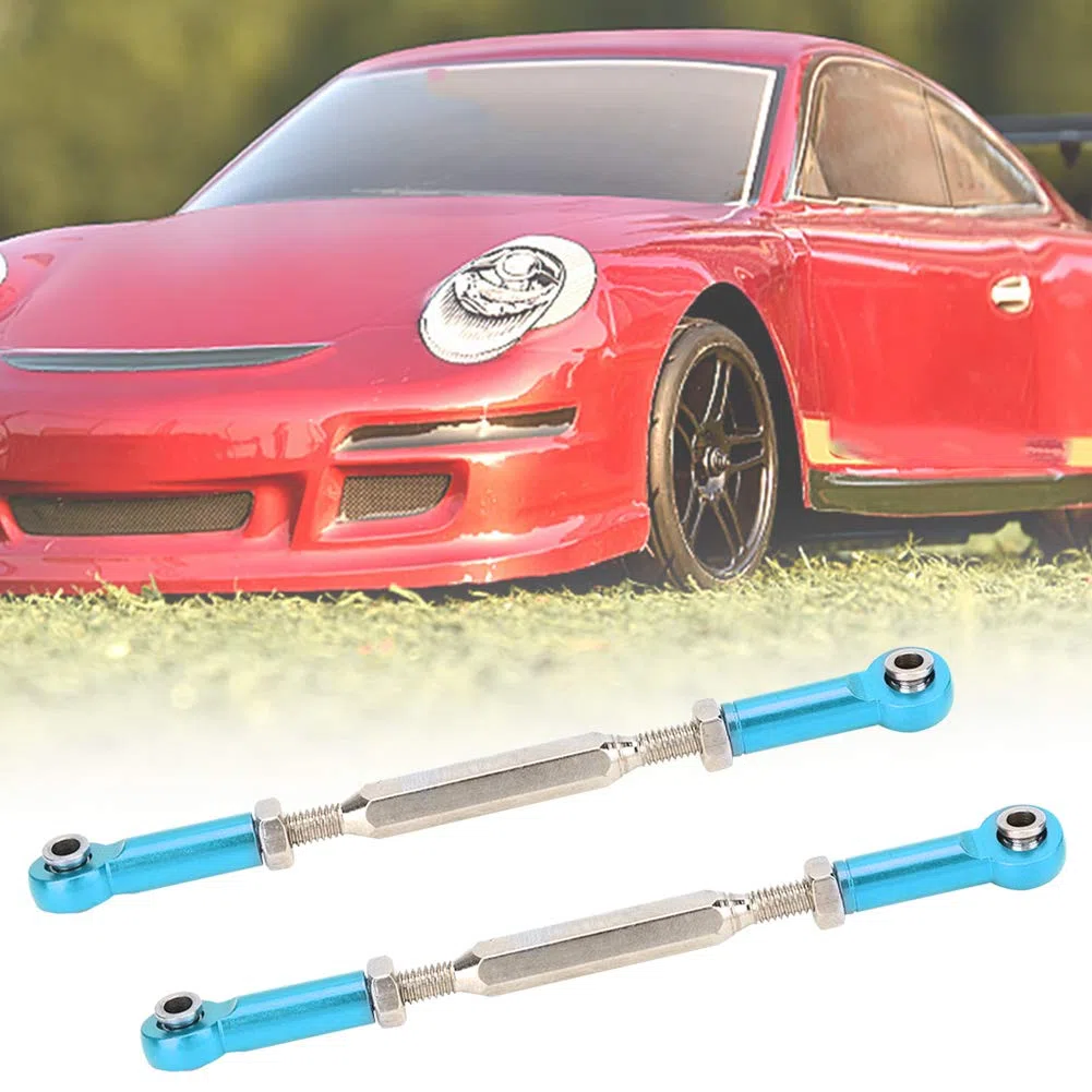 T best Asta di Spinta tiranti a Tirante Regolabile per tiranti a snodo in Lega di Alluminio 6 Pezzi 88mm per Modelli di Auto RC