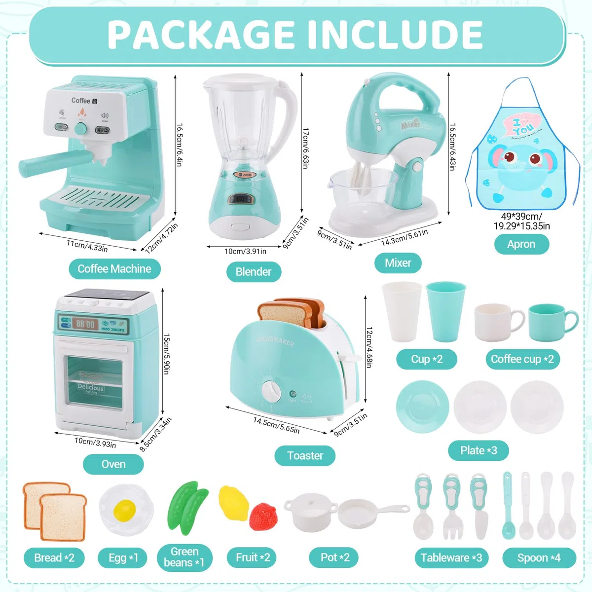 Set elettrodomestico da Cucina Bimbi,Cucina Giocattolo per Bambini con Macchina del Caffe e Accessori,Set di Elettrodomestici da Cucina Giocattolo per Bambini 3 4 5 6 Anni