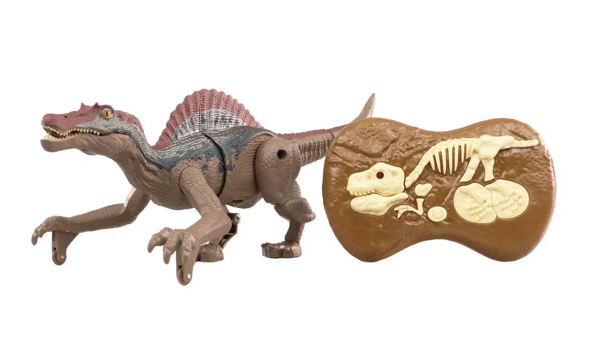 Amewi Spinosaurus RC 40011 - Dinosauro 21 cm, colore: Verde/Marrone