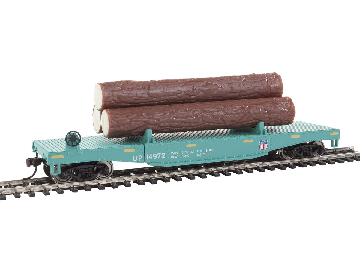 Walthers Trainline 931-1773 Log Dump Car with Logs Union Pacific