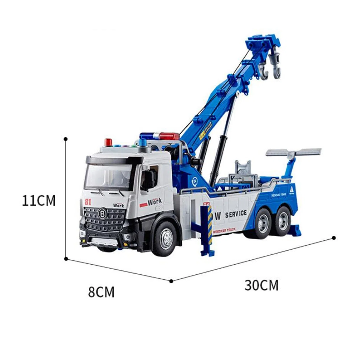 Modello di Gru Giocattolo Pressofuso, Regalo per Le Vacanze, Camion da Costruzione in Miniatura Realistico, Carro Attrezzi con Luci E Suoni