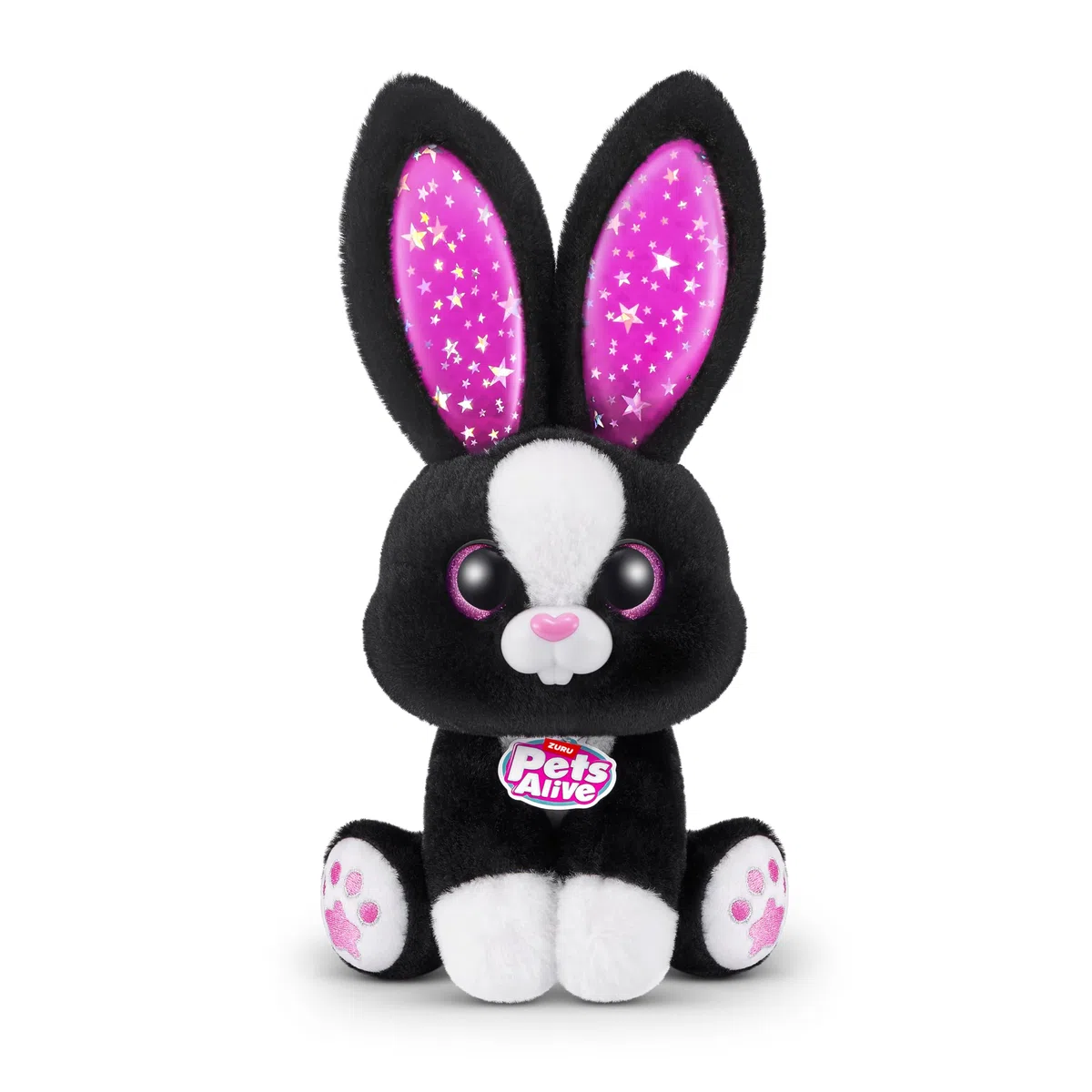 Pets Alive Magic Bunnies di ZURU Peluche magico elettronico e interattivo a sorpresa (Black Bunny)