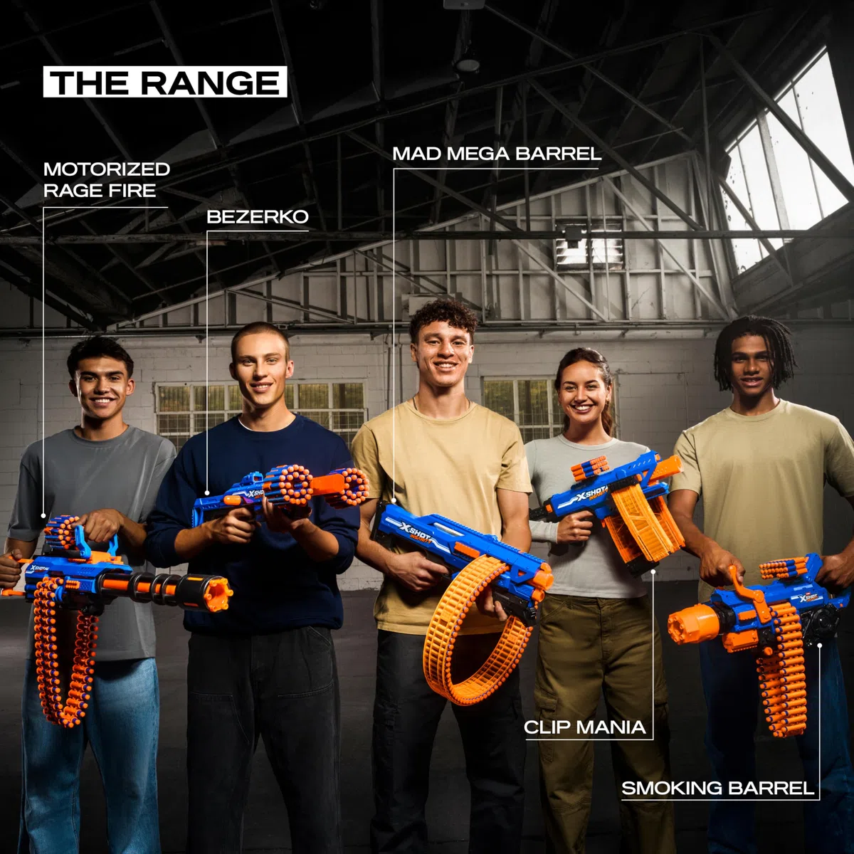 XSHOT Insanity Smoking Barrel Blaster con 72 dardi con tecnologia Air Pocket di ZURU, Dart Blaster con meccanismo fumante, giocattolo da usare all’aperto per bambini e bambine