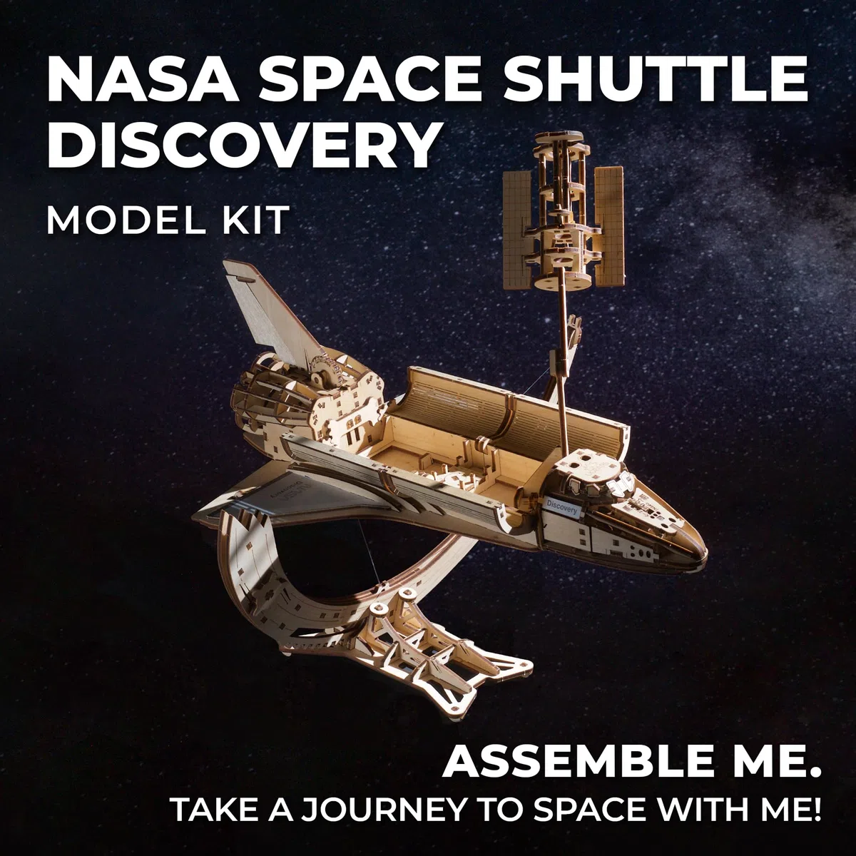 UGEARS Space Shuttle Discovery della NASA - Puzzle 3D Legno Adulti da Costruire - Modellino Navicella Spaziale in Legno Meccanico - Ideale per Fan di Modellismo Navicella Spaziale e Puzzle in Legno 3D