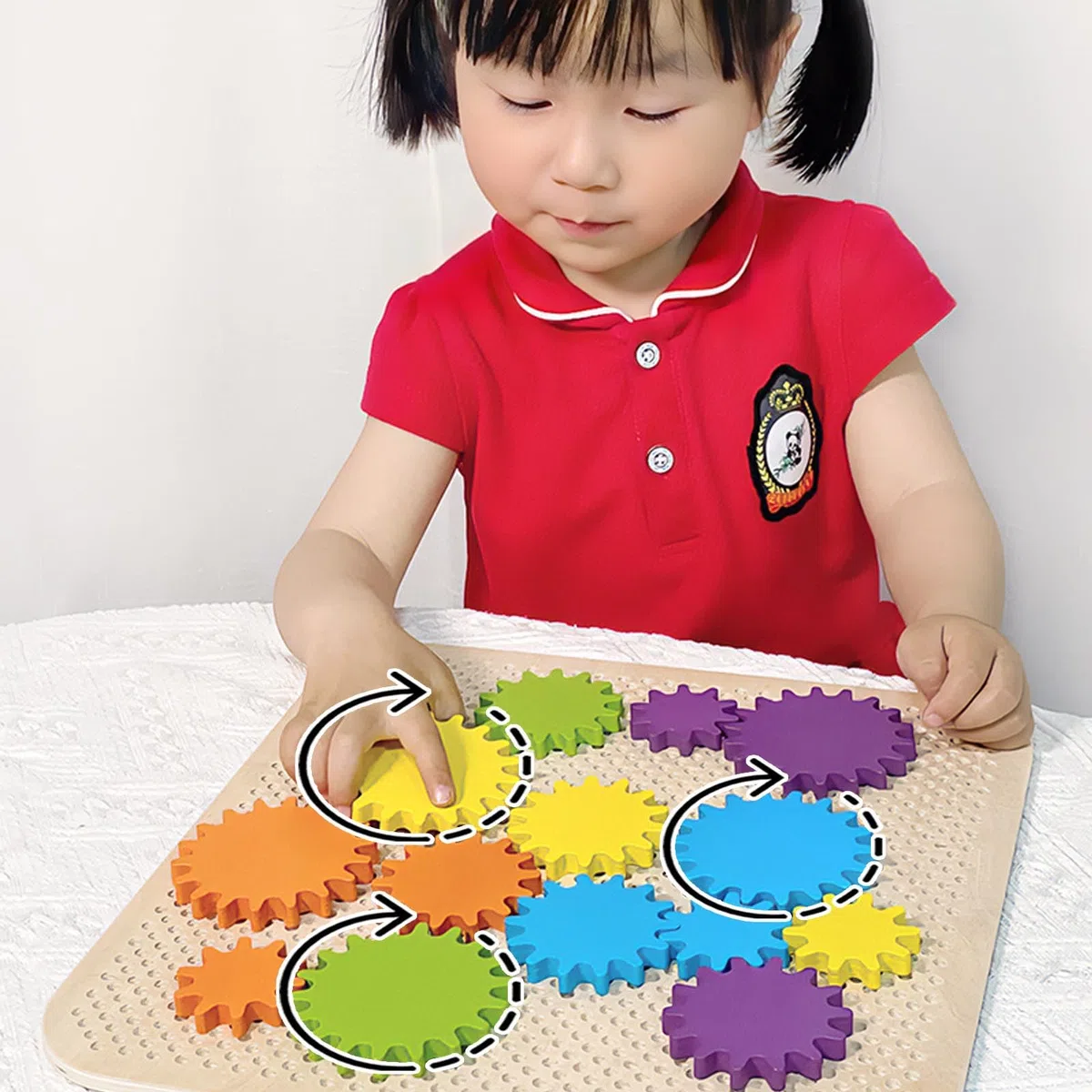 Montessori Giocattolo 2 3 4 5, Giochi da 2 Anni, Gioco Motorio con Ingranaggi Colorati, Giocattoli da 3 Anni, Puzzle Ingranaggi, Regalo 2 3 4 5 Bambini Ragazzi Ragazze