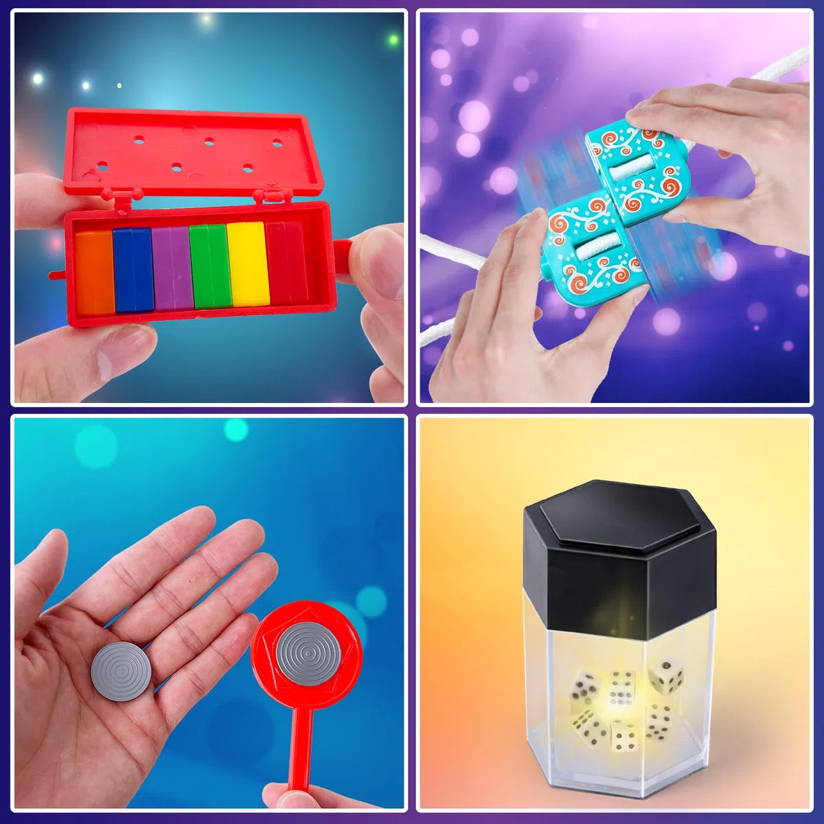 Heyzeibo Giochi di Magia - Oltre 60 Trucchi Magici per Bambini, Kit Magico con Bacchetta Magica e Istruzioni, Ragazzi, Ragazze, Bambini Piccoli, Principianti