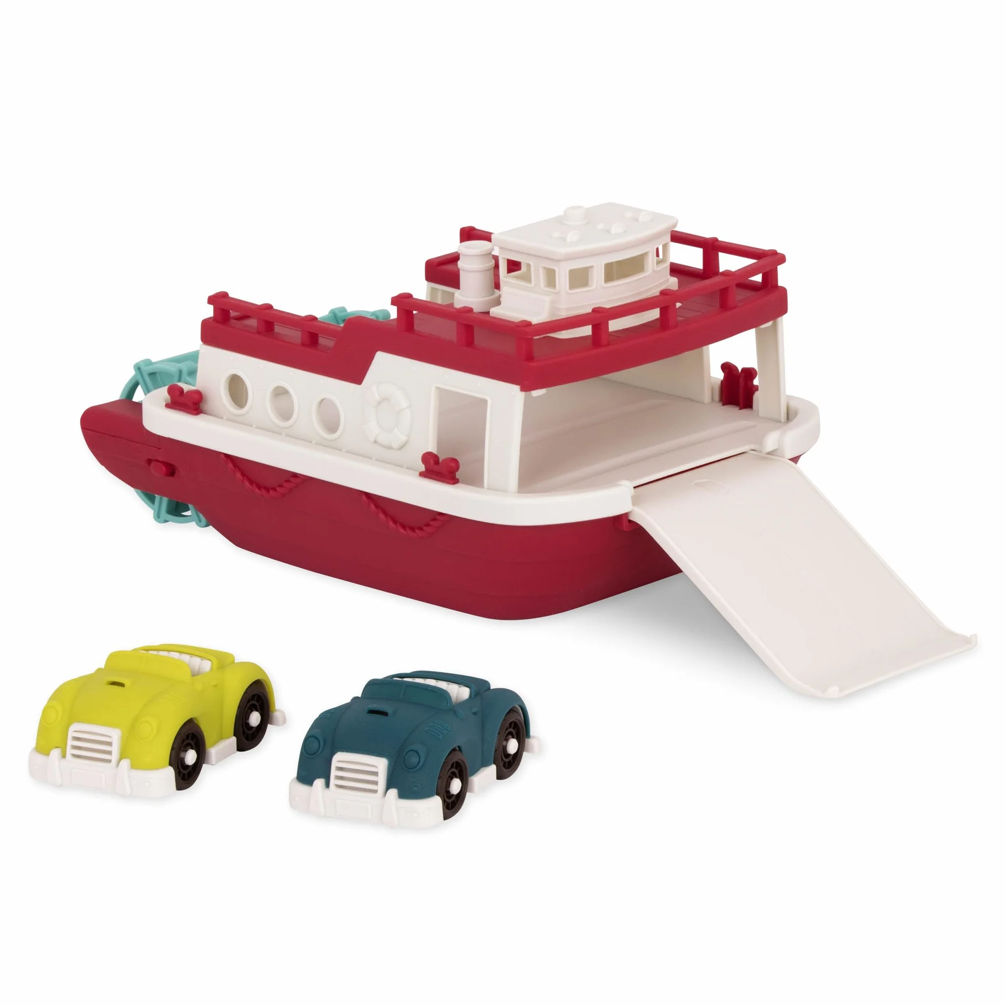 Battat - Traghetto - Traghetto e auto giocattolo - Gioco di finzione - Giocattolo da piscina e da bagno per bambini e ragazzi - 12 mesi +