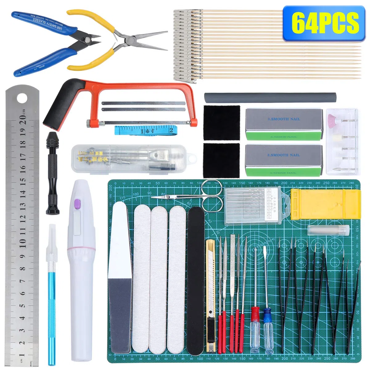 64PCS Kit di Strumenti Modello Gundam, Hobby Building Craft Set, Modello Gundam Strumenti di Base per la Riparazione di Modelli di Edifici
