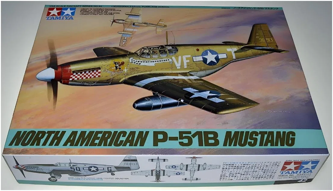 Tamiya 300061042 – 1:48 WWII US Nord America P-51B Mustang Modello Aeroplano
