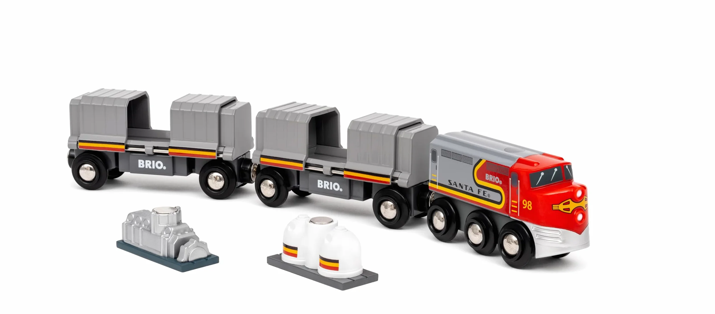 BRIO World - Treno Santa Fe, Treni del Mondo, Giocattolo per Bambini dai 3 Anni in su, 5 pezzi