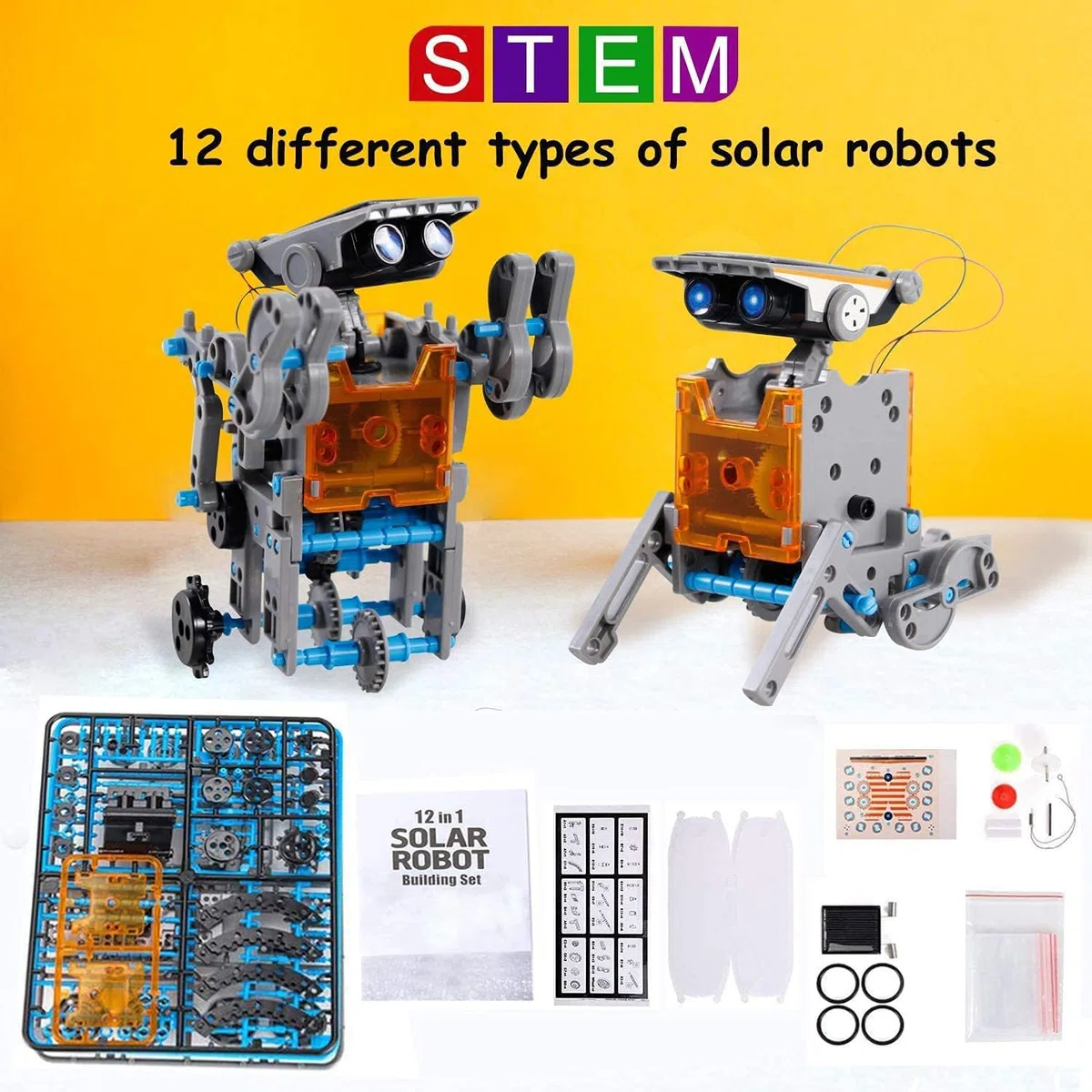 12-in-1 DIY Robot Giocattoli Solari Scienza Kit per Giochi bambini 8 9 10 11 12 anni maschio Ragazzi Regali Robot Building Kit Giocattoli per 8 9 10 11 12 + Anni Ragazzi Compleanno