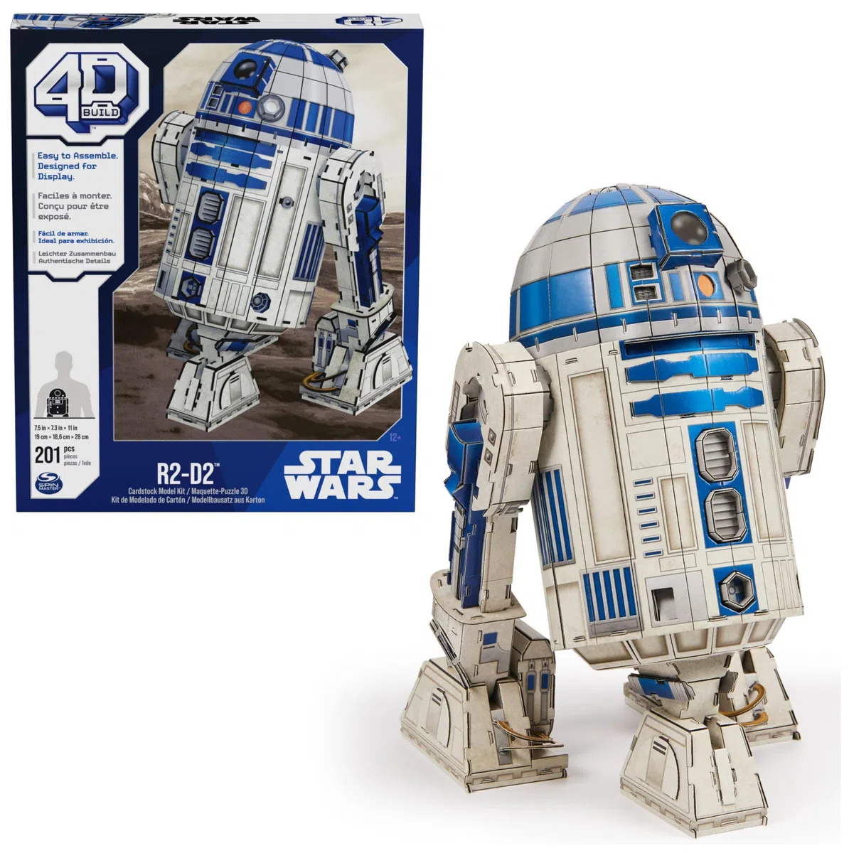 4D Build, kit di modellismo in cartoncino di R2-D2 di Star Wars da 201 pezzi Decorazione, Giocattoli da costruzione Kit di modellismo 3D per adulti e ragazzi dai 12 anni in su