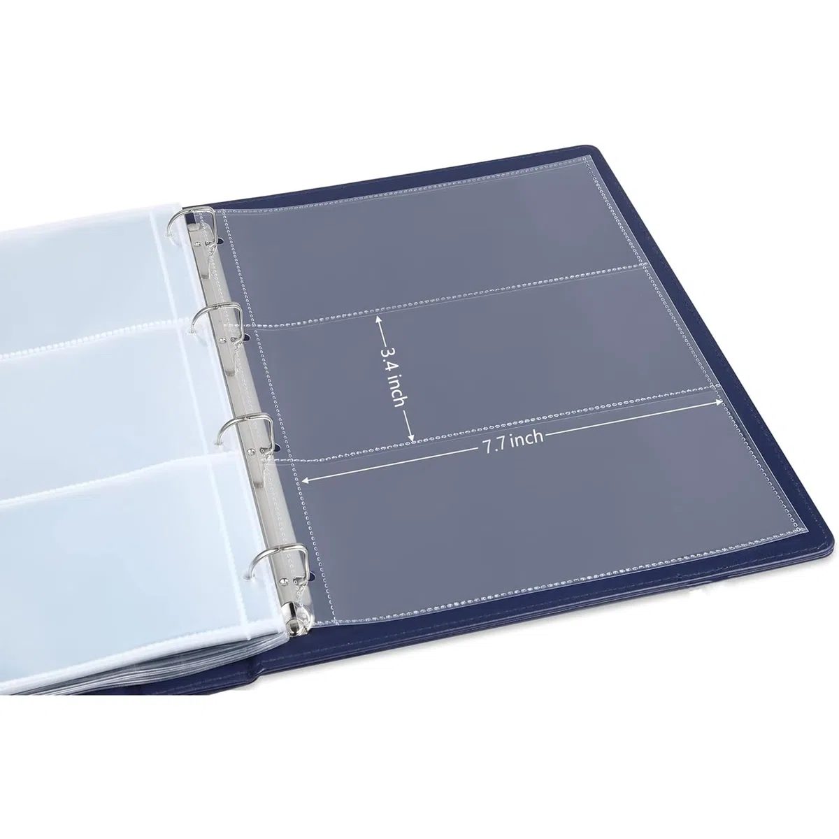 MUDOR Premium PU Banknote World Currency Collection Album, 90 Pockets Dollar Bill Holders for Collectors, Classic Paper Money Collecting Storage Book Album Binder Supplies (Blue)