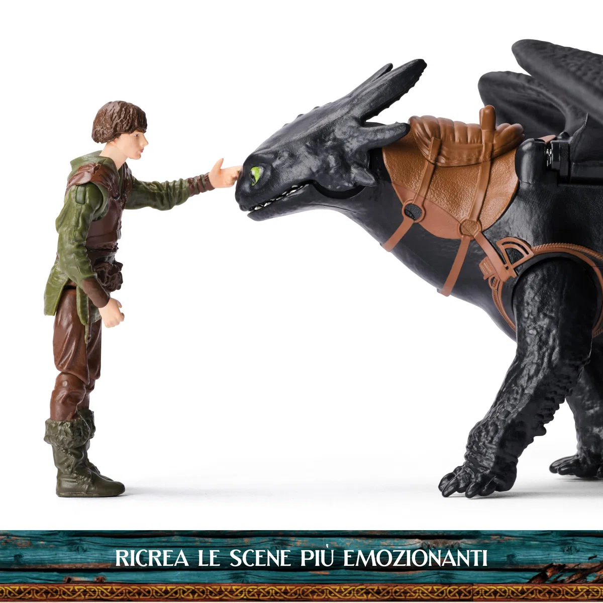 DreamWorks Dragons, Dragon Trainer, Sdentato e Hiccup, Drago e Vichingo, Giocattoli per Bambini, 4+ Anni