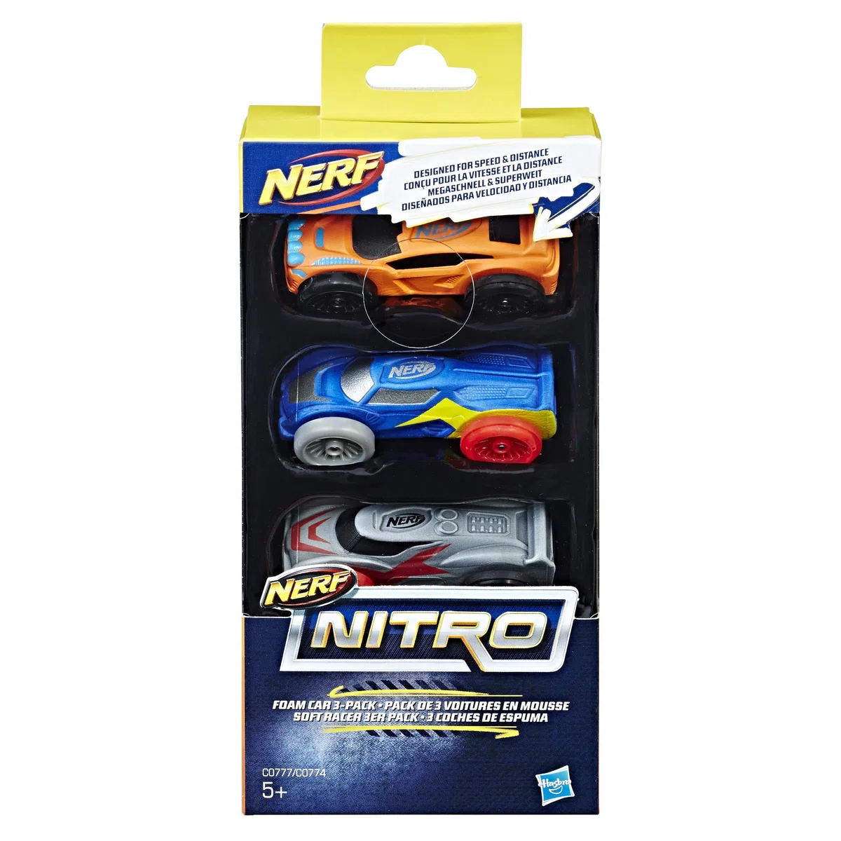 Hasbro Nerf Nitro - Confezione da 3 Macchinine Veicoli (Colori e Modelli Assortiti), C0774EU4