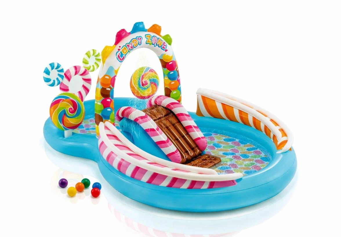 Intex- Playcenter Caramelle, Multicolore, 295 x 191 x 130 cm, 57149 57149