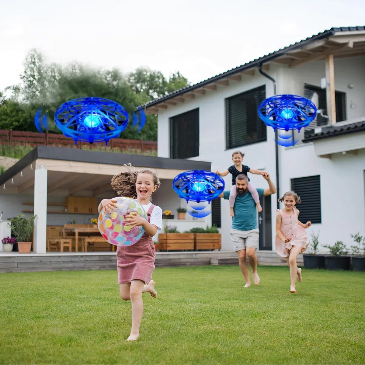 Giocattolo di elicottero volante drone UFO per bambini – Sensore di movimento 360° senza mani con fantastiche luci LED,giocattolo volante a controllo manuale, regalo per ragazzi e ragazze di 6–14 anni