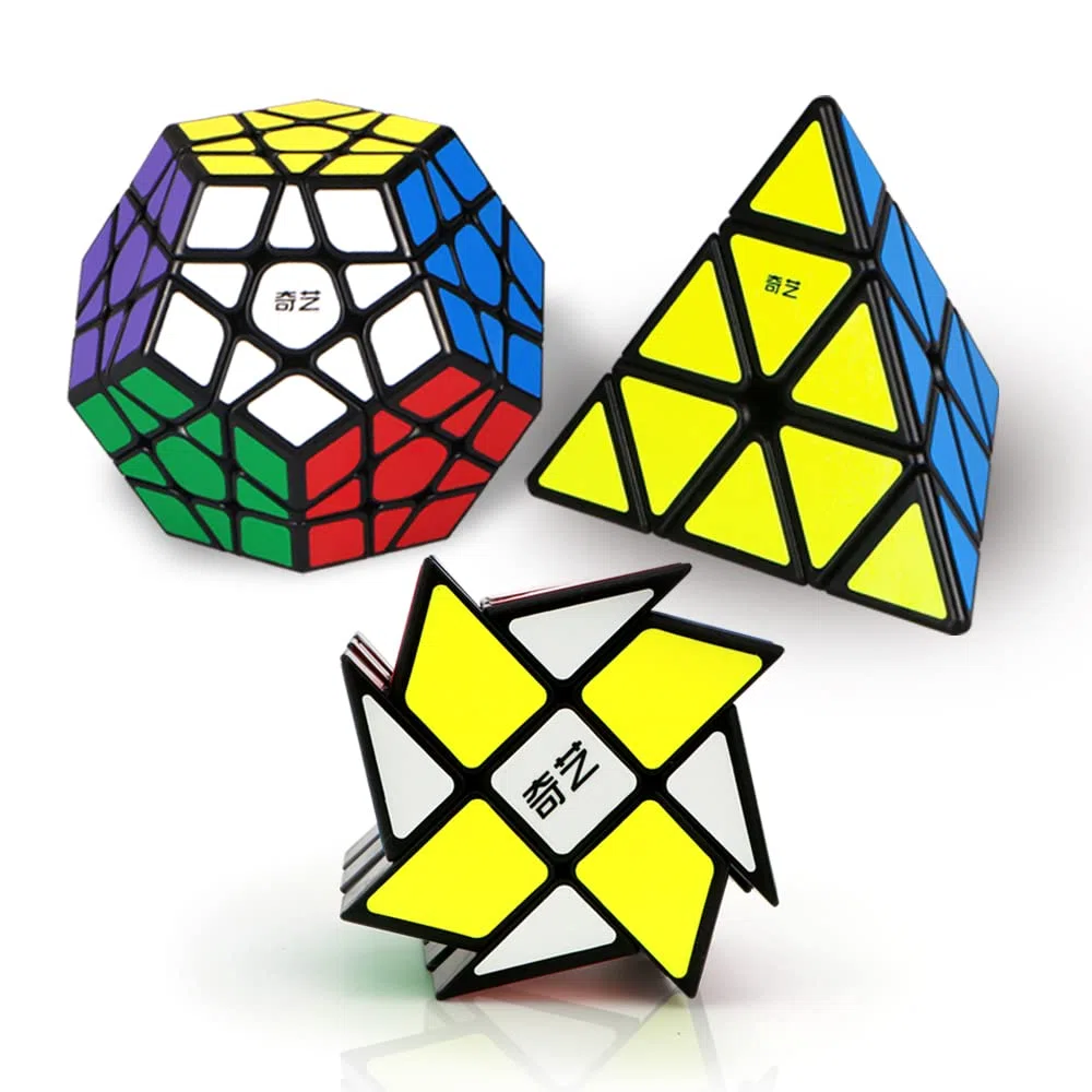 ROXENDA Speed Cube Set, Piramide Dodecahedron Windmill Cube - Puzzle Magico Cubo di Velocità Collezione per Bambini e Adulti [3 Pack]