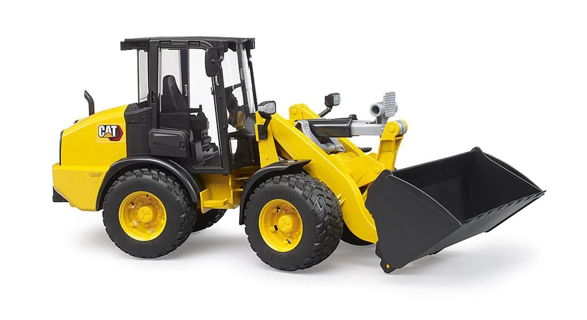 bruder 02485 - Minipala articolata Cat - veicolo 1:16, minipala, pala articolata, pala gommata, giocattolo da 3 anni