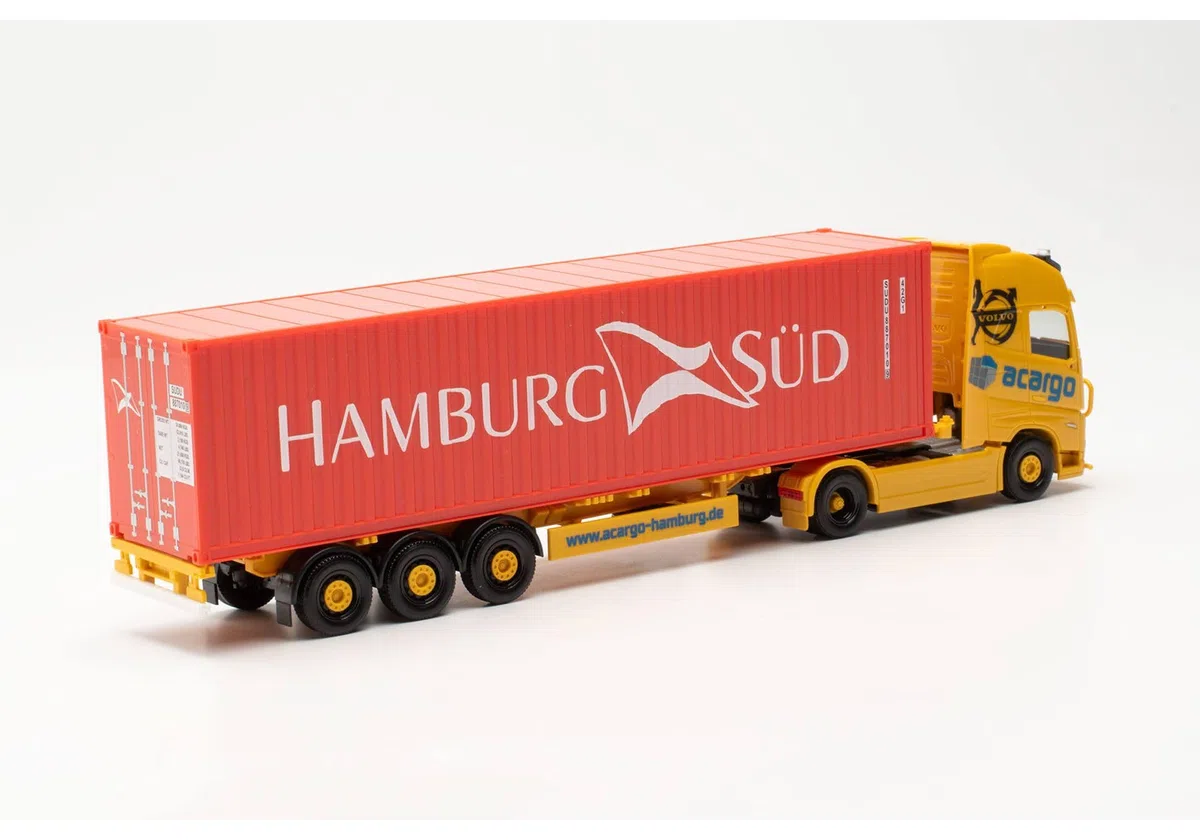 Herpa 316347 | Volvo FH GL. XL 2020 | Paranco a Sella per Container | Acargo/HH Süd | 1:87