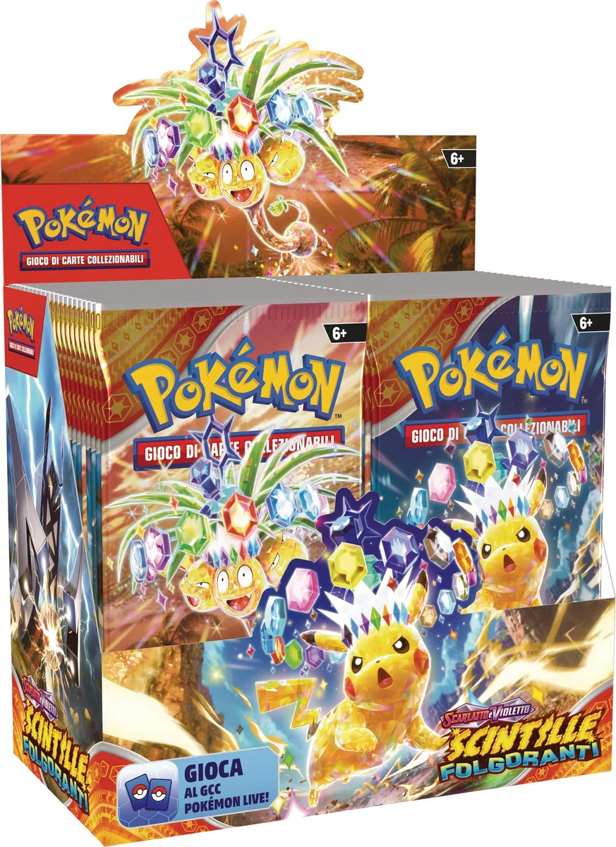 Pokémon GCC: espositore di buste dell’espansione Scarlatto e Violetto - Scintille Folgoranti, 36 buste di espansione