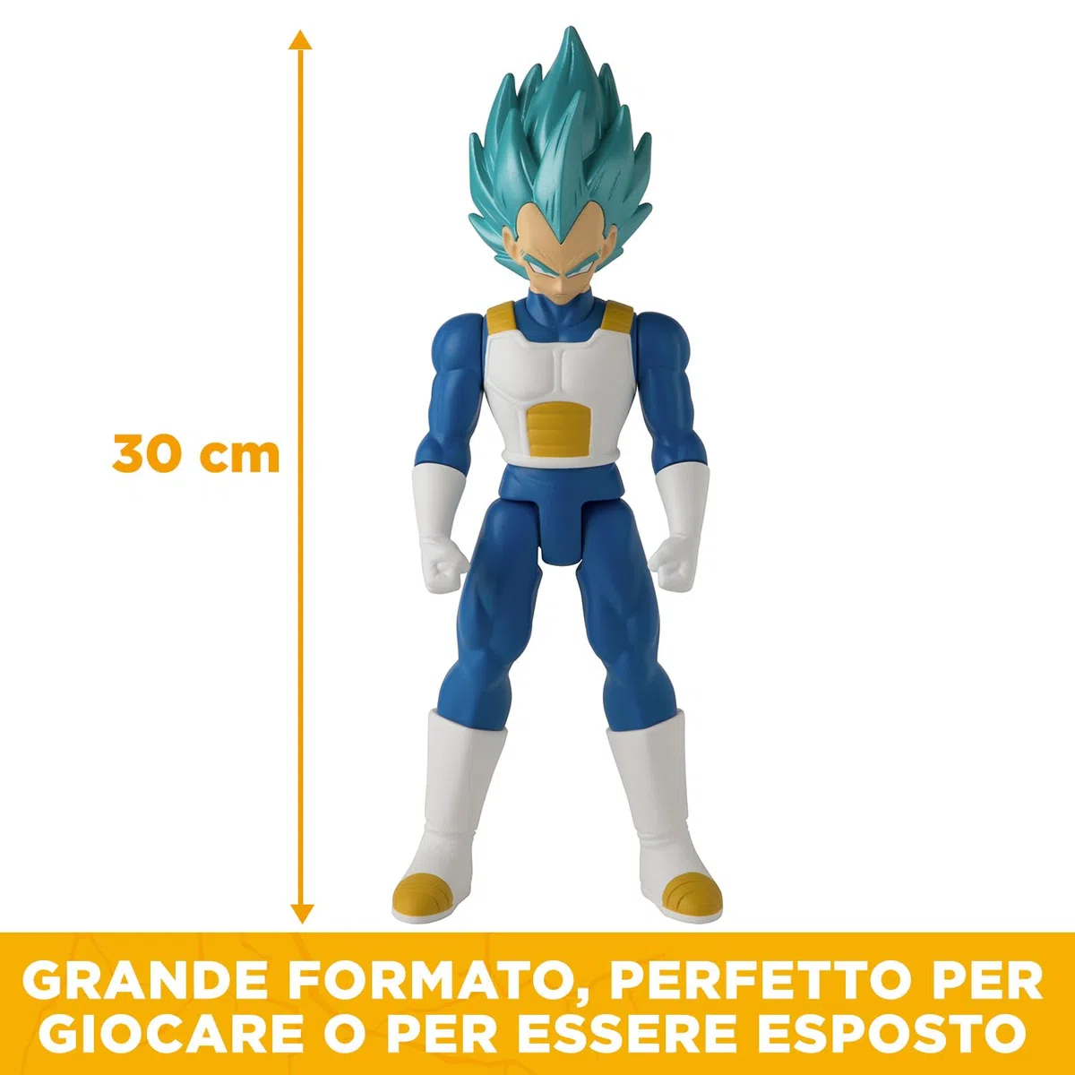 Dragon Ball Super Bandai Figurina Géante Limit Breaker 30 cm - Super Saiyan Vegeta Blue - Licenza ufficiale - Grande Figurina Vegeta articolata - Giocattolo per bambini 4 anni e + - 36732