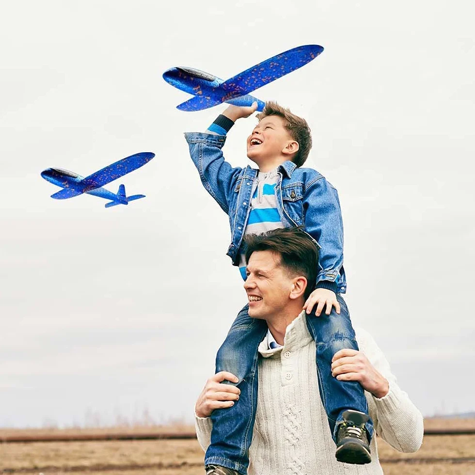 Aereo Polistirolo, Aerei Polistirolo da Lanciare, 4 Pezzo Aliante Polistirolo, Manuale Aereo Polistirolo da Lancio, Aerei Giocattolo Adatto per Gli Sport All'aria Aperta