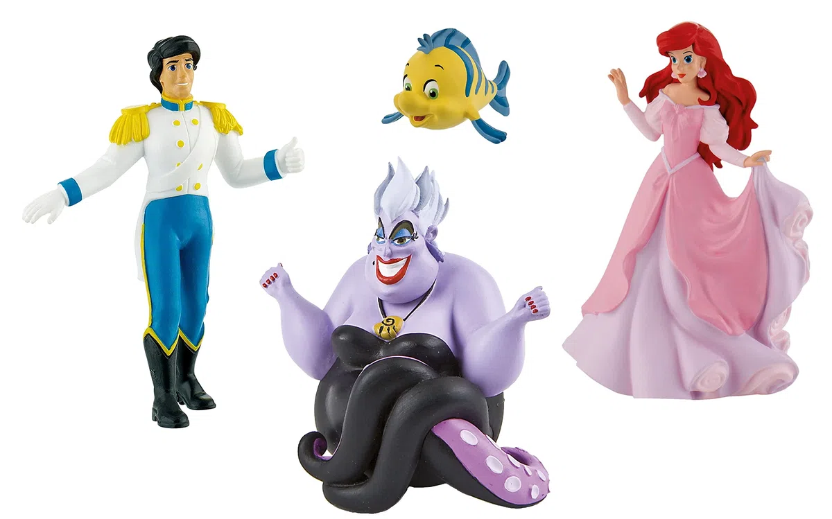Bullyland - Set di personaggi Disney Arielle con Arielle, Eric, Fabius e Ursula