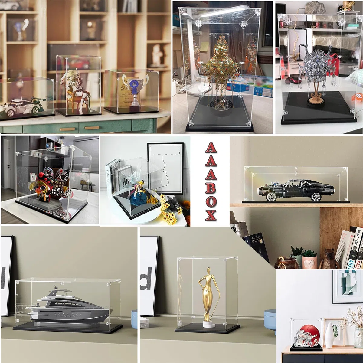 Trasparente Teca 35x25x20cm,3mm Spessore Acrilico Vetrina per Lego Millennium Falcon 75375 Central Perk Friends 21319 McLaren-MP4/4 10330,Antipolvere Scatola Espositiva per 75330 10321 42173