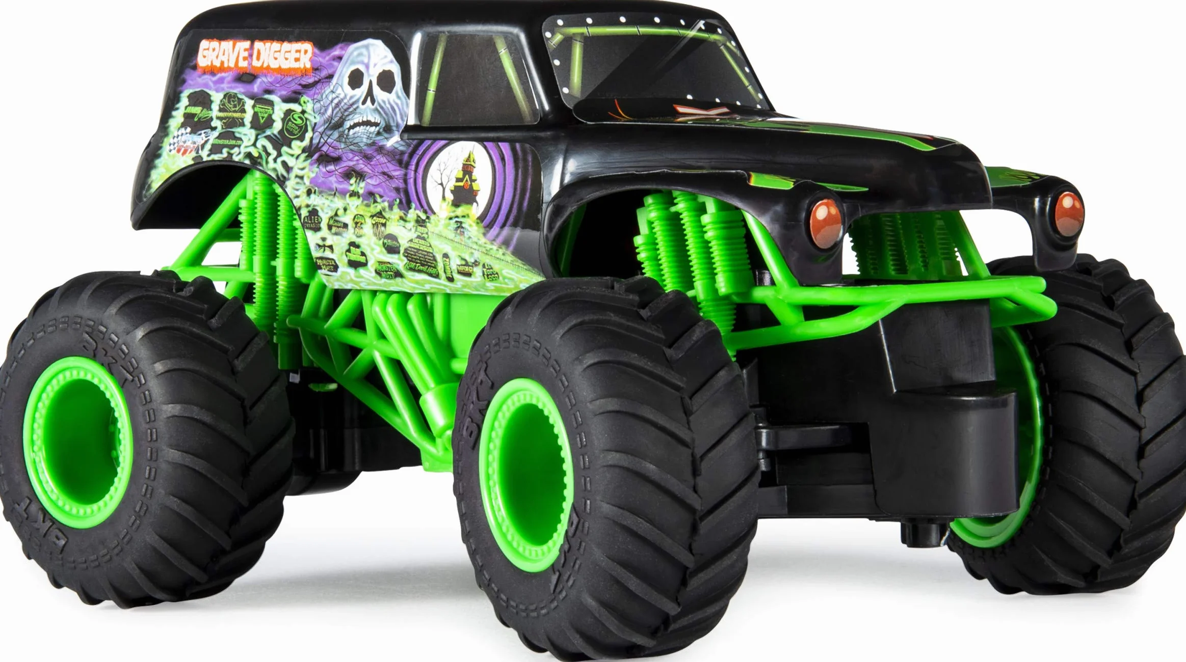 MONSTER JAM- Grave Digger Radiocomandato Realistico Mostro in Scala 1:24, 2.4 GHz, dai 4 Anni in su, Single, Vari Colori, 5.88 inches, 6044955