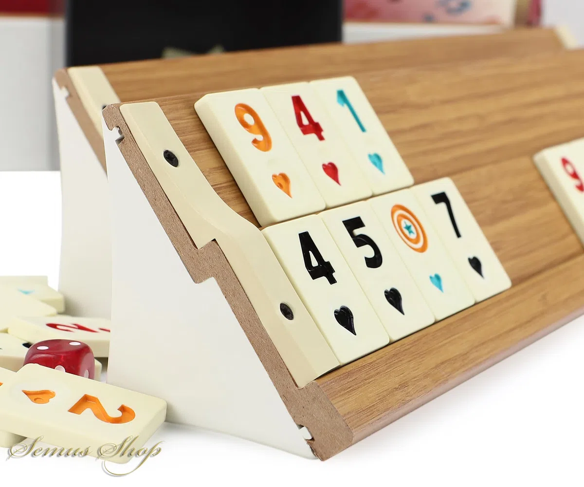 Original Star Rummy/Okey Gold in Legno Plastica con Pietre in Melamina Okey Takimi (Chiaro)